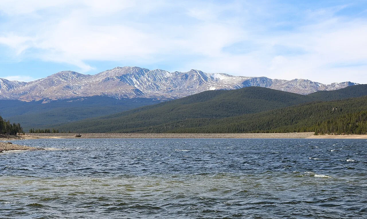 Turquoise Lake with Sugar Loaf Dam and Mount Massive